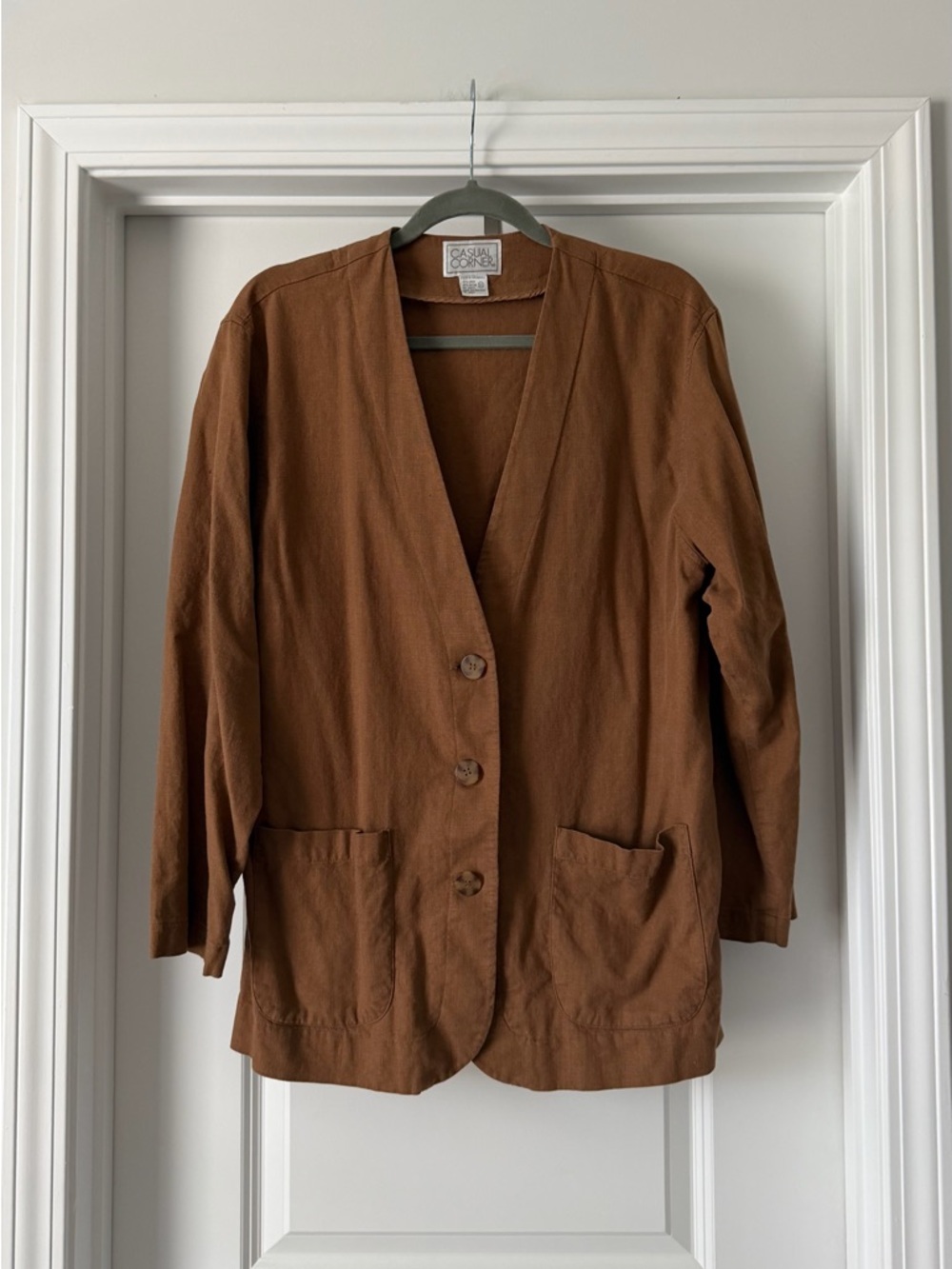 Casual Corner Linen Lightweight Cardigan